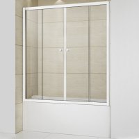 Шторка на ванну Cezares Relax VF-2-150/145-C-Bi стекло прозрачное