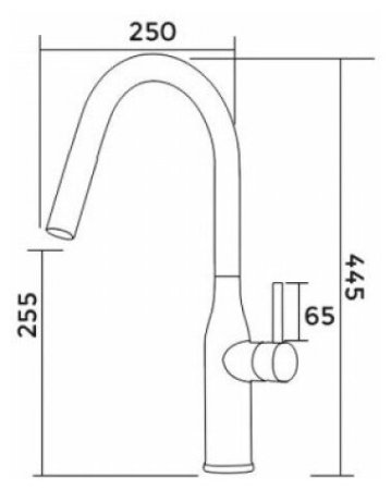 Смеситель для кухни Gappo G4398-45 Нержавеющая сталь 