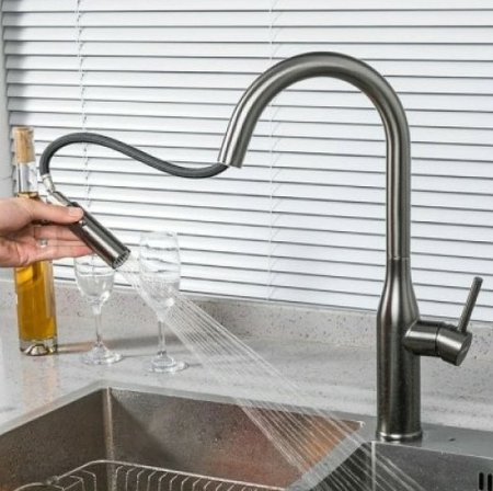 Смеситель для кухни Gappo G4398-45 Нержавеющая сталь 