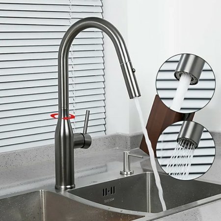 Смеситель для кухни Gappo G4398-45 Нержавеющая сталь 