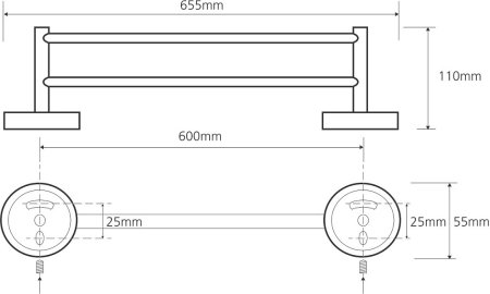 Полотенцедержатель Bemeta Omega 104104052 