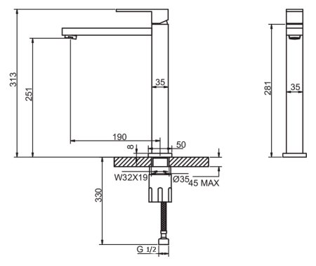 Смеситель для кухонной мойки Cezares Molveno MOLVENO-LLPM-01-Cr 