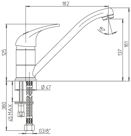 Смеситель для кухни Paini Jolly 69CR573KM Хром 