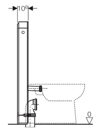 Сантехнический модуль для подвесных и напольных унитазов Geberit Monolith Plus 131.201.SJ.1 с подсве 