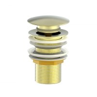 Донный клапан для раковины WONZON & WOGHAND, Брашированное золото (WW-88SS02-BG)