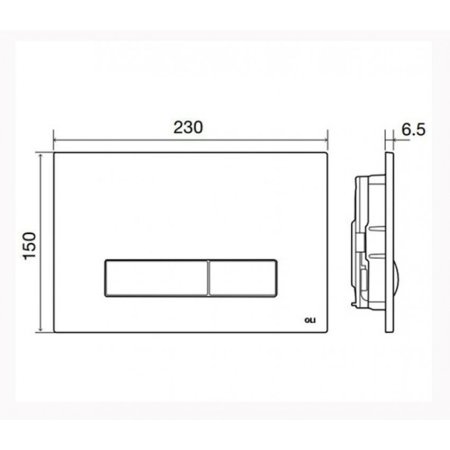 Кнопка смыва Oli Glam 139185 хром 