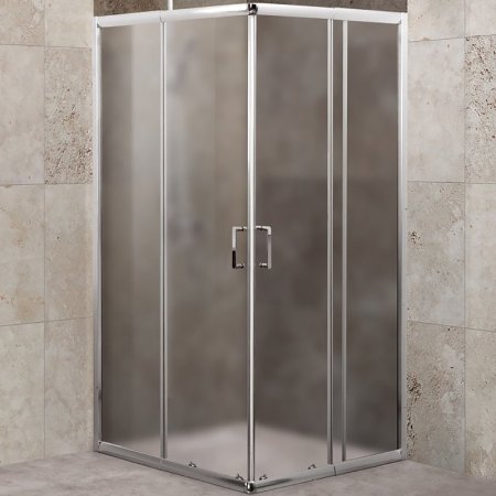 Душевой уголок BelBagno Unique 90х90 UNIQUE-A-2-75/90-P-Cr профиль Хром стекло рифленое 