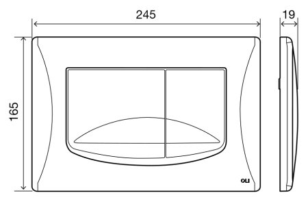 Кнопка смыва OLI River Dual 638504 хром 