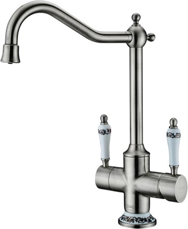 Смеситель для кухонной мойки Zorg Sanitary ZR 344 YF Steel 