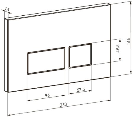 Клавиша смыва Boheme 664-W Белая 
