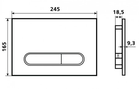 Клавиша для инсталляции ESBANO OVL-17GW глянцевый белый 