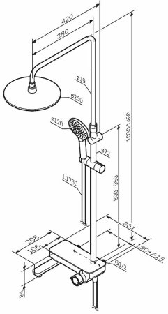 Душевая система AM.PM Like F0780700 Хром 