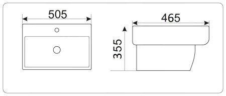 Раковина CeramaLux NB164 подвесная 