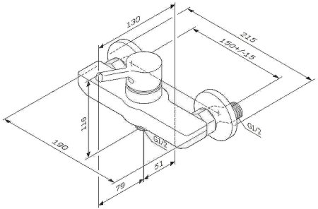 Смеситель для душа AM.PM X-Joy S F85B20000 Хром 