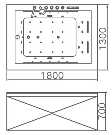 Акриловая ванна Gemy G9259 