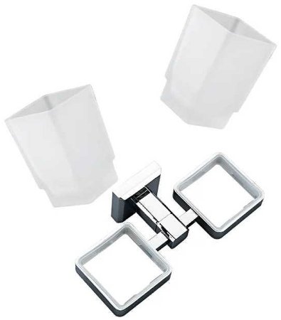 Стакан для зубных щеток Gappo G38 G3808 двойной Хром 