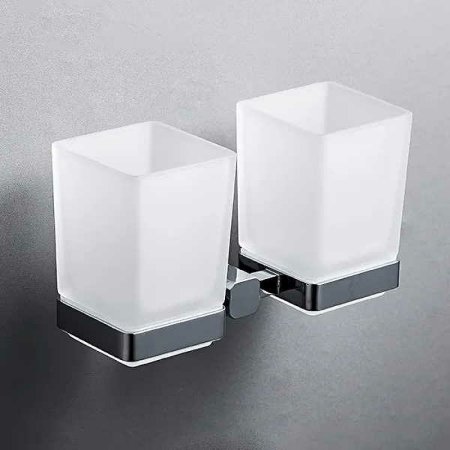 Стакан для зубных щеток Gappo G38 G3808 двойной Хром 