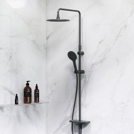 Душевая система AM.PM Like F0780222 Черная матовая 