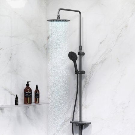 Душевая система AM.PM Like F0780222 Черная матовая 