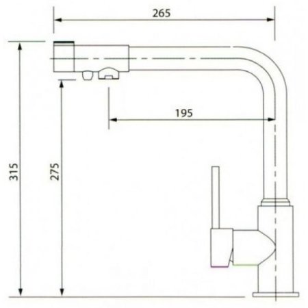 Смеситель для кухни Kaiser Teka 13044-10 Белый 