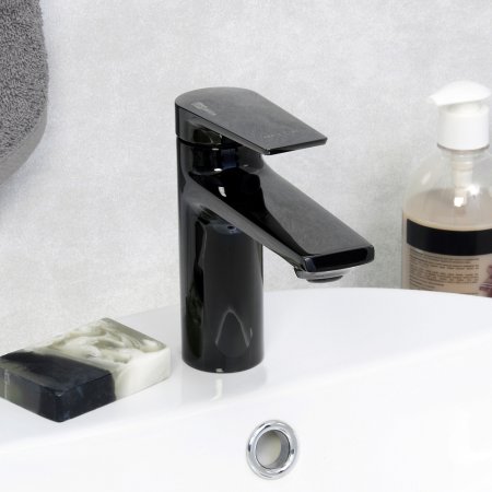 Смеситель WasserKRAFT Glan 6603 для раковины, черный глянец 