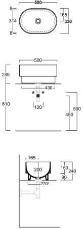 Раковина-чаша Simas Po-mo 50 PO04bi Белая 