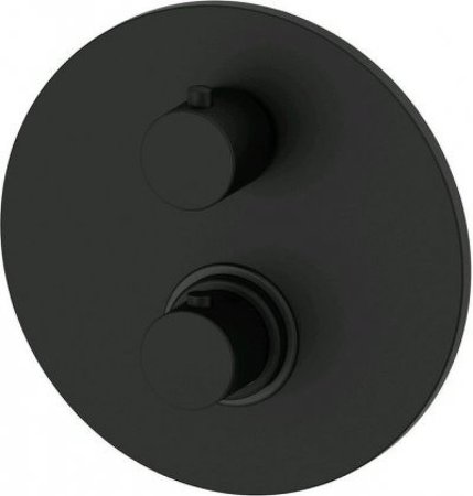 Душевая система Paffoni Light KITLIQ018NO с термостатом Черная матовая 