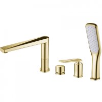 Смеситель на борт ванны Boheme Venturo 380 Золото