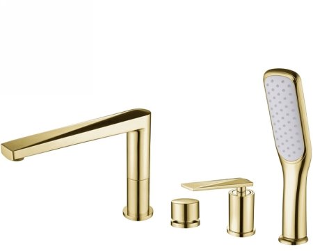 Смеситель на борт ванны Boheme Venturo 380 Золото 