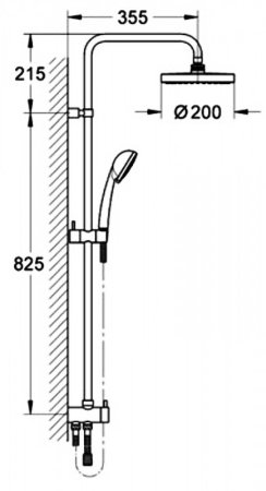 Душевая система Grohe Eurosmart New 124410 Хром 