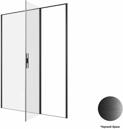 Душевая дверь Allen Brau Priority 160 3.31039.BBA профиль Черный браш стекло прозрачное 