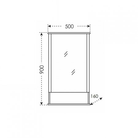 Зеркало-шкаф Санта Вегас 50 