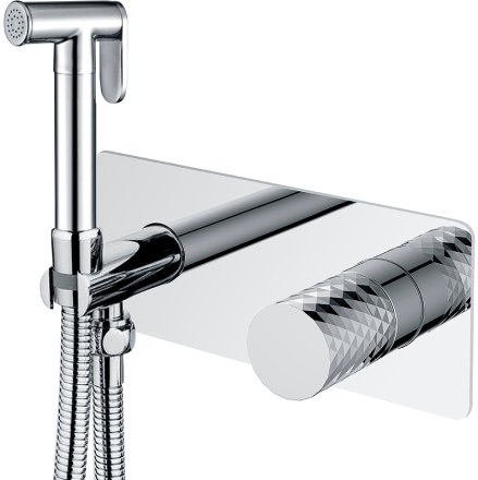 Гигиенический душ со смесителем Boheme Stick 127-CRCR Хром 
