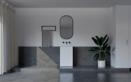 Раковина отдельностоящая ABBER Stein AS2503-H белая матовая 