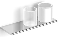 Полка Black&White Swan 8019sn0 со стаканом и дозатором Хром