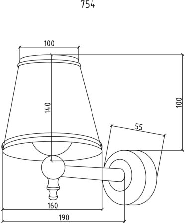Светильник Boheme 754 Золото 