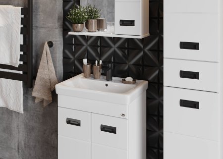 Тумба с раковиной Onika Балтика-Квадро Black 55.11 