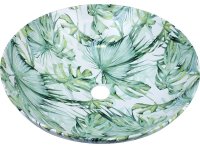 Раковина-чаша Bronze de Luxe 40 3008 Белая Зеленая