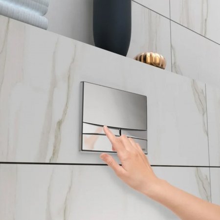 Инсталляция Berges Novum F2 040252 для унитаза с клавишей смыва Хром матовый 