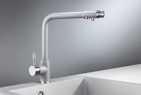 Смеситель Granula GR-2301 для кухонной мойки, алюминиум 