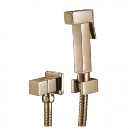 Гигиеническая лейка в наборе с вентилем без смесителя GANZER GZ2039D SET BRONZE 