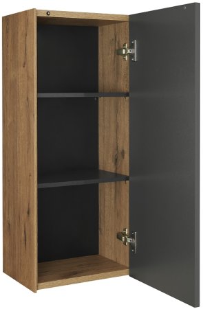 Подвесной шкаф Aquaton Сохо 35 1A258403AJA00 Дуб веллингтон Графит софт 