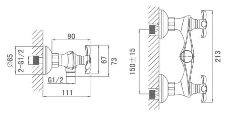 Смеситель D&K Documenta Hessen DA1213101 для душа 