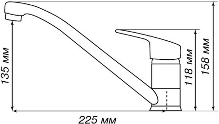 Смеситель для кухни Aquaton Аркос 1AX001FCXX260 Латте 