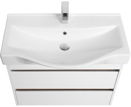 Тумба под раковину Aquaton Нортон 80 1A248901NT010 подвесная Белая глянцевая 