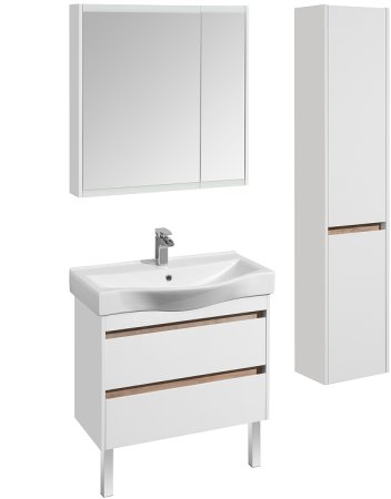 Тумба под раковину Aquaton Нортон 80 1A248901NT010 подвесная Белая глянцевая 