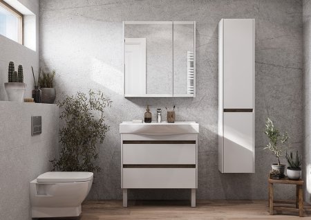 Тумба под раковину Aquaton Нортон 80 1A248901NT010 подвесная Белая глянцевая 