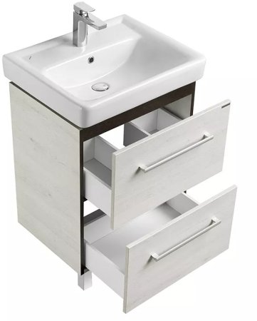 Тумба под раковину Aquaton Ронда 60 1A205001RSC20 Дуб сомерсет Венге 