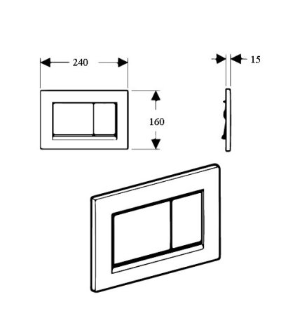 Кнопка смыва Boheme Medici 654 бронза 