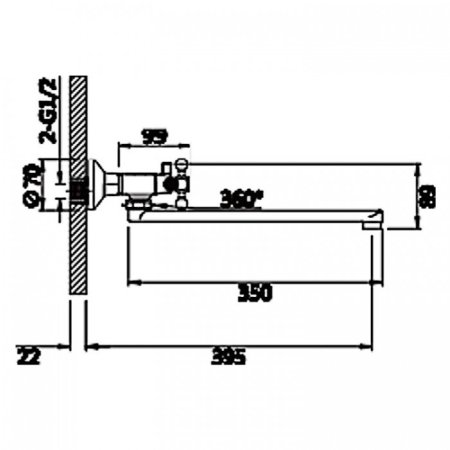 Cмеситель для ванны ViEiR V140142 Хром 